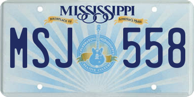 MS license plate MSJ558