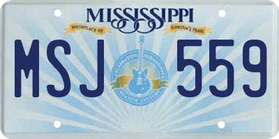 MS license plate MSJ559