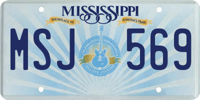 MS license plate MSJ569