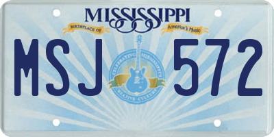 MS license plate MSJ572