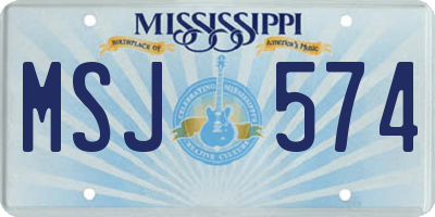 MS license plate MSJ574