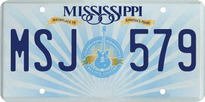 MS license plate MSJ579