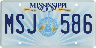 MS license plate MSJ586