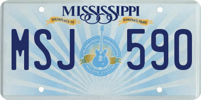MS license plate MSJ590