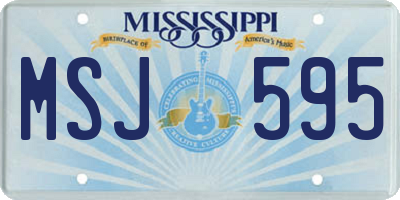 MS license plate MSJ595