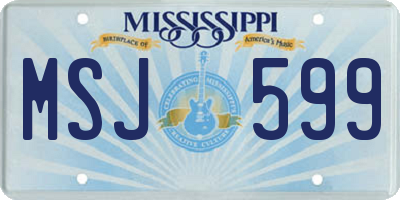 MS license plate MSJ599