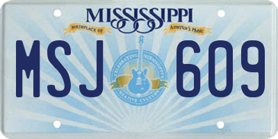MS license plate MSJ609