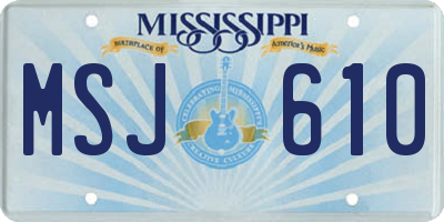 MS license plate MSJ610