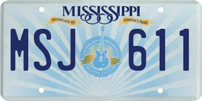 MS license plate MSJ611