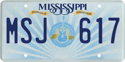MS license plate MSJ617