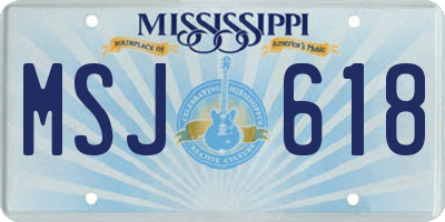 MS license plate MSJ618