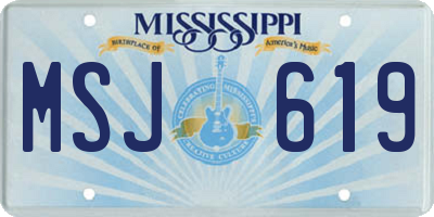 MS license plate MSJ619