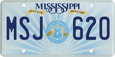 MS license plate MSJ620