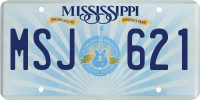 MS license plate MSJ621
