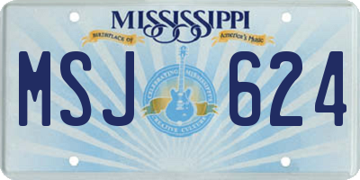 MS license plate MSJ624