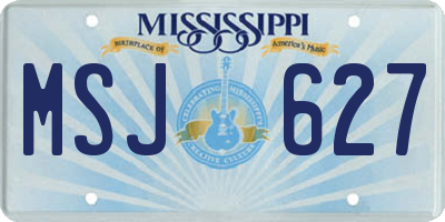 MS license plate MSJ627