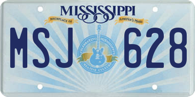 MS license plate MSJ628