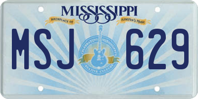 MS license plate MSJ629