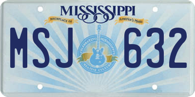 MS license plate MSJ632