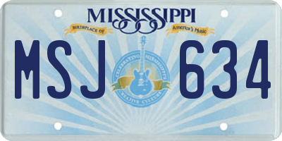 MS license plate MSJ634