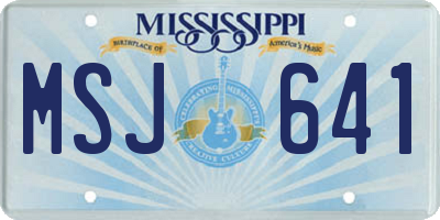 MS license plate MSJ641