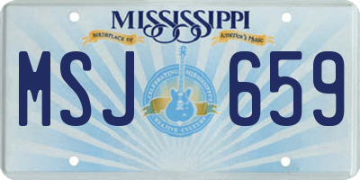 MS license plate MSJ659