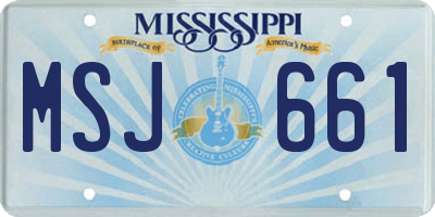 MS license plate MSJ661