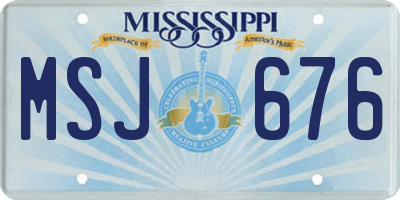 MS license plate MSJ676