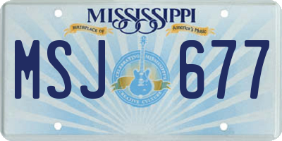 MS license plate MSJ677