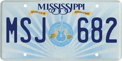 MS license plate MSJ682
