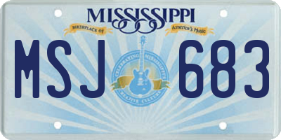 MS license plate MSJ683