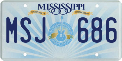MS license plate MSJ686