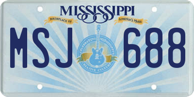 MS license plate MSJ688