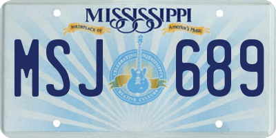 MS license plate MSJ689