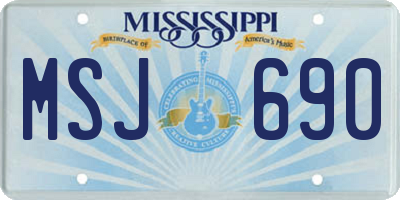 MS license plate MSJ690