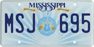MS license plate MSJ695