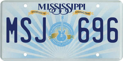 MS license plate MSJ696