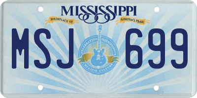 MS license plate MSJ699