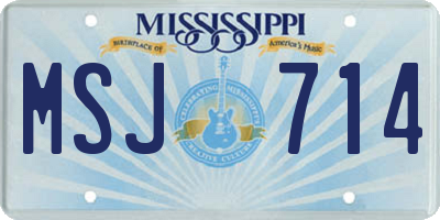 MS license plate MSJ714