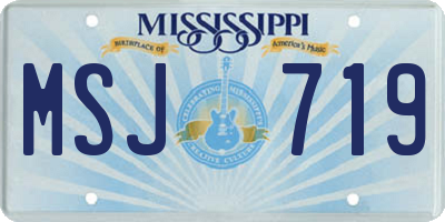 MS license plate MSJ719