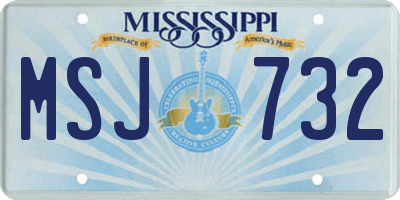 MS license plate MSJ732