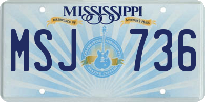 MS license plate MSJ736