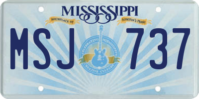 MS license plate MSJ737