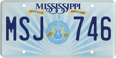 MS license plate MSJ746