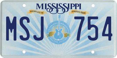 MS license plate MSJ754