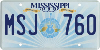 MS license plate MSJ760