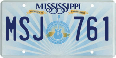 MS license plate MSJ761