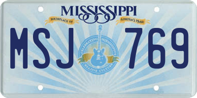 MS license plate MSJ769
