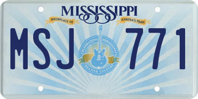 MS license plate MSJ771