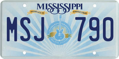 MS license plate MSJ790